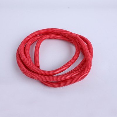 Red Flexible Corrugated Electrical Conduit Pipes PVC Coated